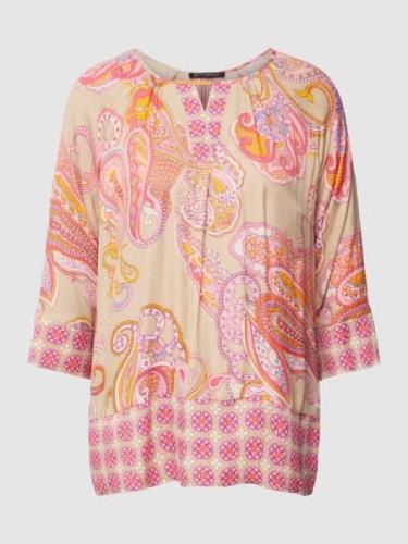 Betty Barclay Bluse mit Paisley-Muster in Camel, Größe 42