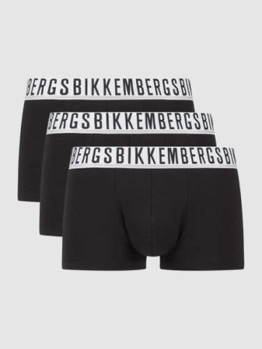 Bikkembergs Trunks mit Stretch-Anteil im 3er-Pack in Black, Größe S