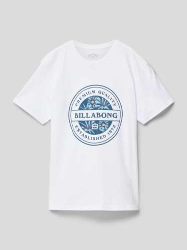 Billabong T-Shirt mit Label-Print in Weiss, Größe 152
