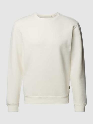 Blend Sweatshirt mit Label-Print in Offwhite, Größe L