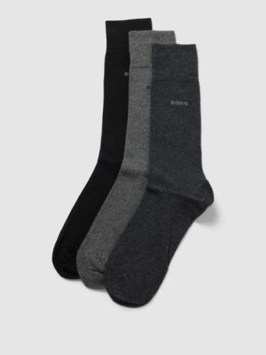 BOSS Socken mit Label-Detail im 3er-Pack in Black, Größe 39/42