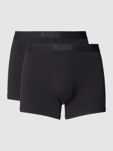BOSS Trunks mit Logo-Bund im 2er-Pack Modell 'UltraSoft' in Black, Grö...