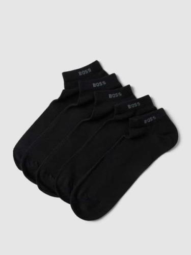 BOSS Sneakersocken mit Label-Detail im 5er-Pack in Black, Größe 43/46
