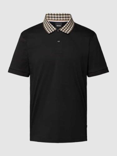 BOSS Poloshirt mit Label-Details Modell 'Parlay' in Black, Größe L