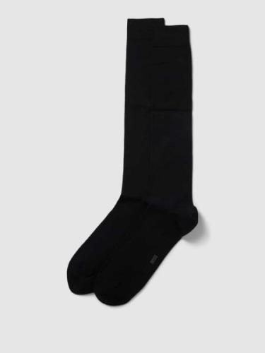 BOSS Socken mit geripptem Abschluss im 2er-Pack in Black, Größe 39/42