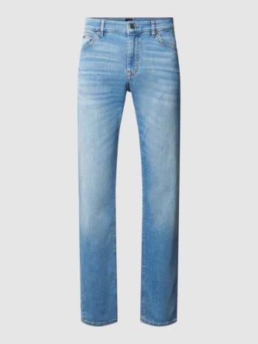BOSS Regular Fit Jeans im 5-Pocket-Design Modell 'Maine' in Bleu, Größ...