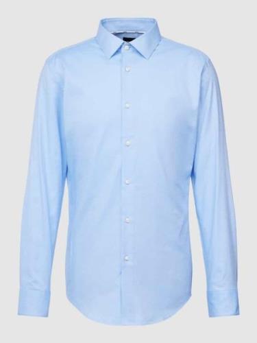 BOSS Slim Fit Business-Hemd mit Kentkragen Modell 'HANK' in Bleu, Größ...