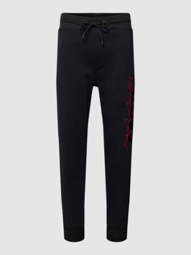 BOSS Sweatpants mit Motiv-Stitching Modell 'Lamont' in Black, Größe M