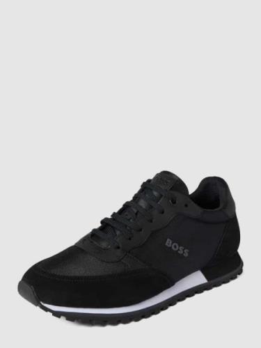 BOSS Sneaker mit Kontraststreifen in Black, Größe 44