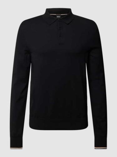 BOSS Regular Fit Poloshirt in langärmeligem Design Modell 'Gemello' in...