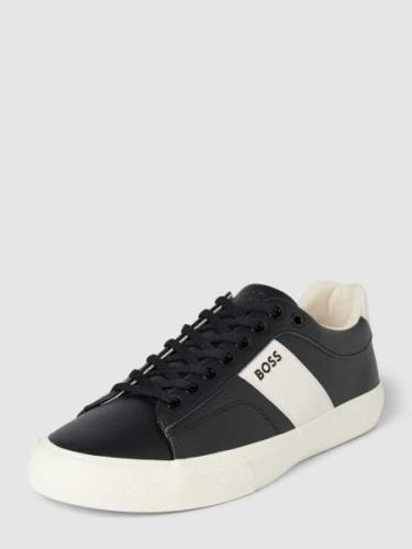 BOSS Sneaker mit Kontrastbesatz Modell 'Adien' in weiß in Black, Größe...