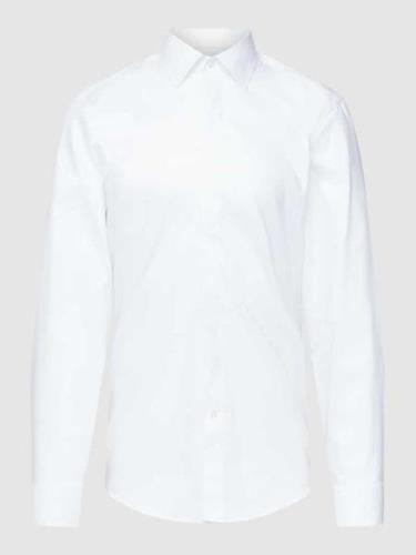 BOSS Slim Fit Business-Hemd mit New-Kent-Kragen Modell 'Hank Tux' in W...