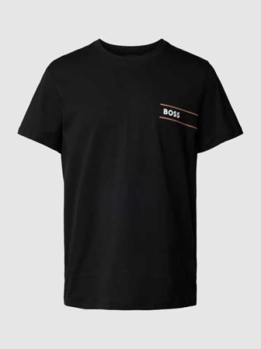 BOSS T-Shirt mit Label-Print in Black, Größe L