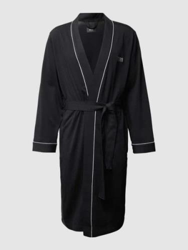 BOSS Bademantel mit Kontraststreifen Modell 'Kimono BM' in Black, Größ...