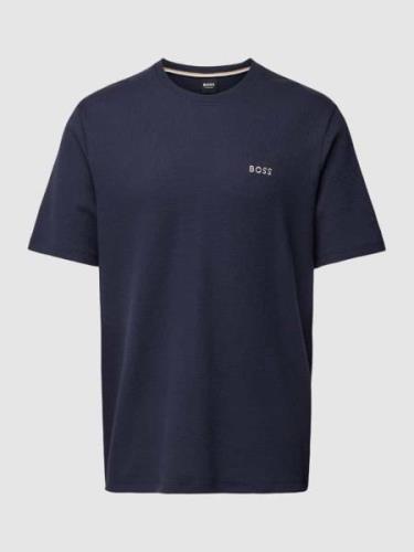 BOSS T-Shirt mit Label-Stitching in Dunkelblau, Größe M