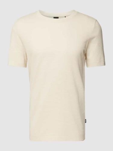 BOSS T-Shirt in unifarbenem Design Modell 'TIBURT' in Offwhite, Größe ...