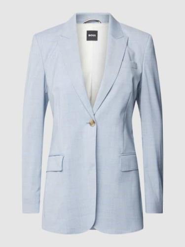 BOSS Blazer mit Gitterkaro Modell 'Jacketa' in Hellblau, Größe 42