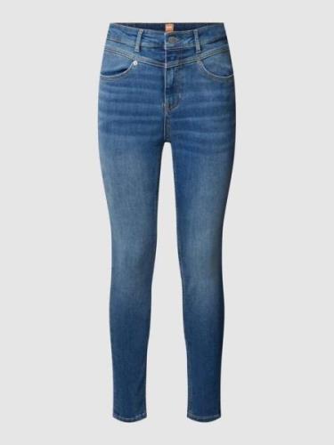BOSS Orange Skinny Fit Jeans mit Label-Patch Modell 'KITT' in Jeansbla...