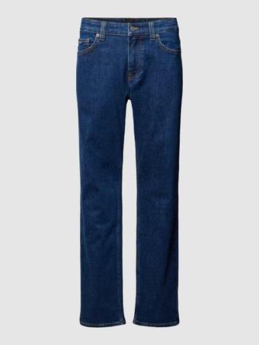 BOSS Orange Slim Fit Jeans mit Label-Detail Modell 'Delaware' in Blau,...
