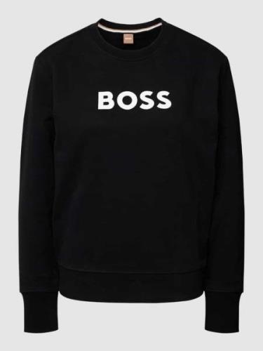 BOSS Orange Sweatshirt mit Label-Print Modell 'ELABOSS' in Black, Größ...