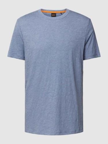 BOSS Orange T-Shirt mit Label-Print in Hellblau, Größe S
