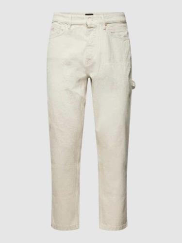 BOSS Orange Tapered Jeans mit Label-Detail Modell 'Tatum' in Offwhite,...