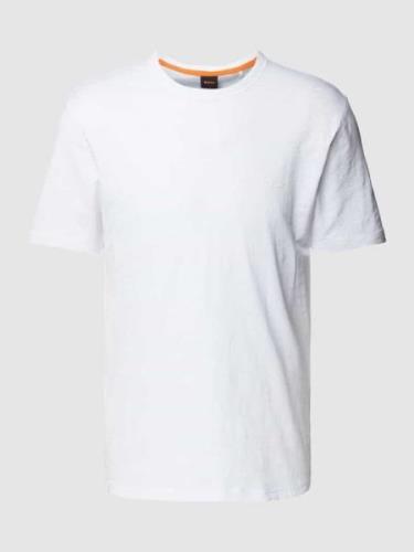 BOSS Orange T-Shirt aus reiner Baumwolle in Weiss, Größe S