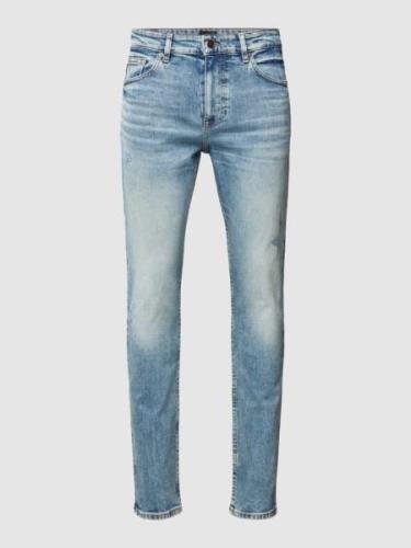 BOSS Orange Slim Fit Jeans im 5-Pocket-Design Modell 'Delaware' in Hel...