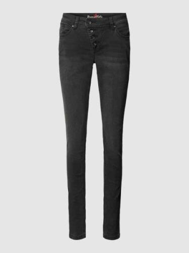 Buena Vista Jeans mit unifarbenem Design und Used-Look im Skinny Fit i...