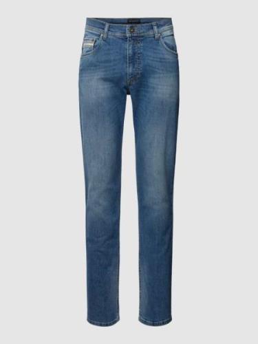 bugatti Modern Fit Jeans mit Stretch-Anteil in Blau, Größe 32/34