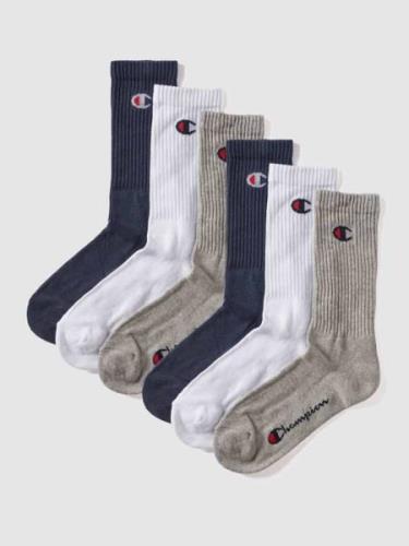 CHAMPION Socken mit Logo-Stitching im 6er-Pack in Marine, Größe 39/42