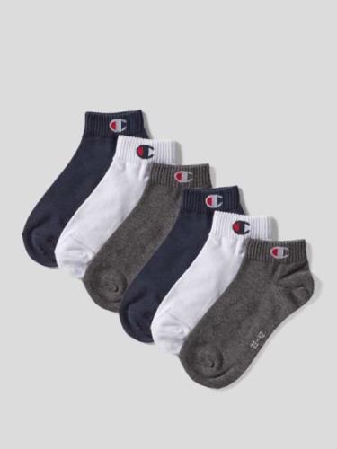 CHAMPION Sneakersocken mit Label-Print im 6er-Pack in Marine, Größe 39...