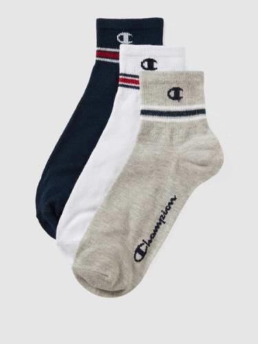 CHAMPION Socken mit Label-Print im 3er-Pack in Dunkelblau, Größe 39-42