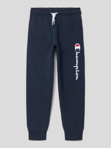 CHAMPION Sweatpants mit Label-Stitching in Marine, Größe 116