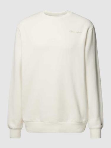 CHAMPION Sweatshirt mit Label-Details Modell 'Rochester' in Offwhite, ...