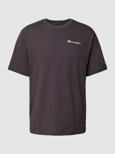 CHAMPION T-Shirt mit Logo-Stitching in Black, Größe S