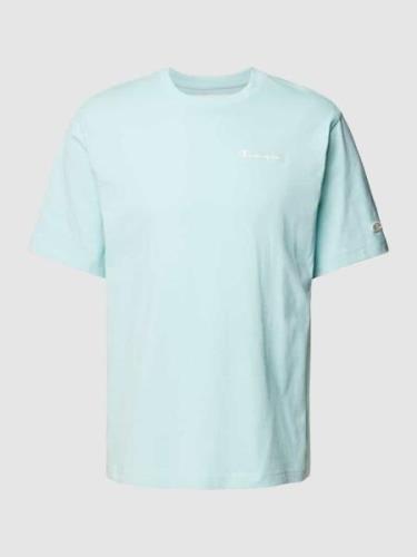 CHAMPION T-Shirt mit Logo-Stitching in Mint, Größe S