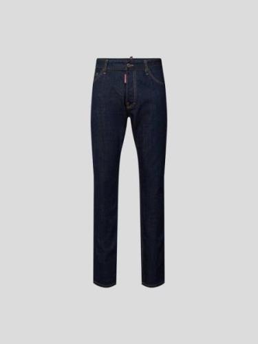 Dsquared2 Straight Fit Jeans mit Knopfverschluss in Marine, Größe 52