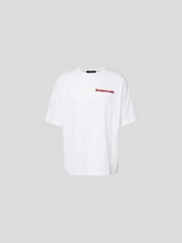 Dsquared2 T-Shirt mit Label-Print in Weiss, Größe S