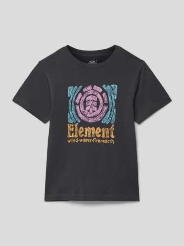 Element T-Shirt mit Label-Motiv-Print Modell 'VOLLEY' in Black, Größe ...