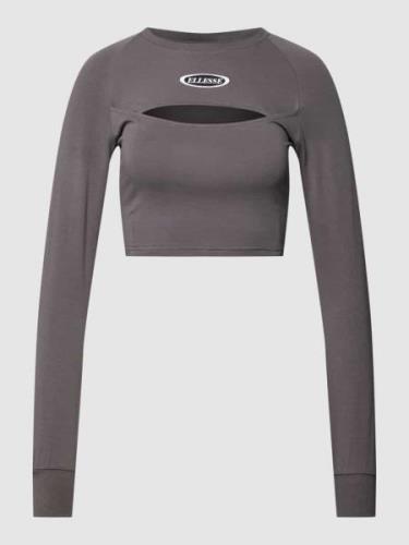 Ellesse Cropped Longsleeve mit Cut Out Modell 'LISSA' in Anthrazit, Gr...