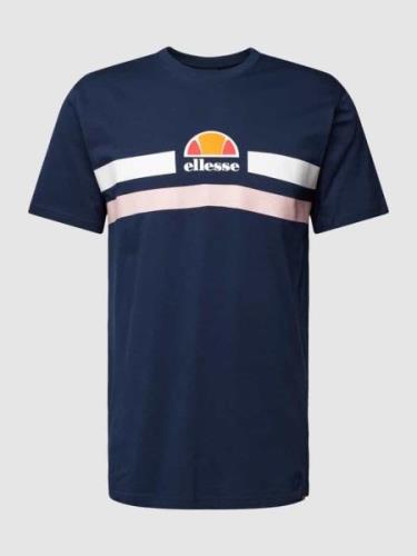 Ellesse T-Shirt mit Label-Print Modell 'APREL' in Dunkelblau, Größe S