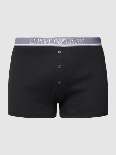 Emporio Armani Pants mit Feinripp in Black, Größe M