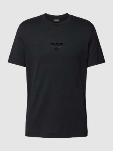Emporio Armani T-Shirt mit Label-Stitching in Black, Größe XL