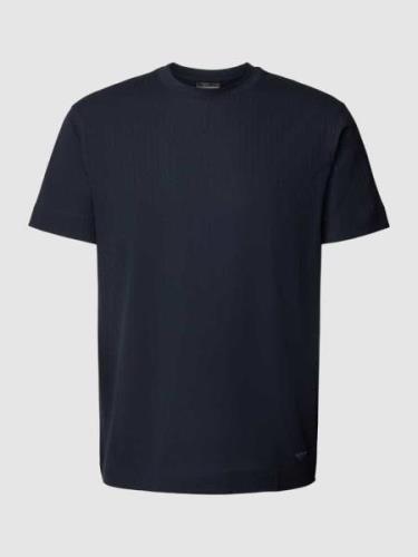 Emporio Armani T-Shirt mit feinem Strukturmuster in Marine, Größe S