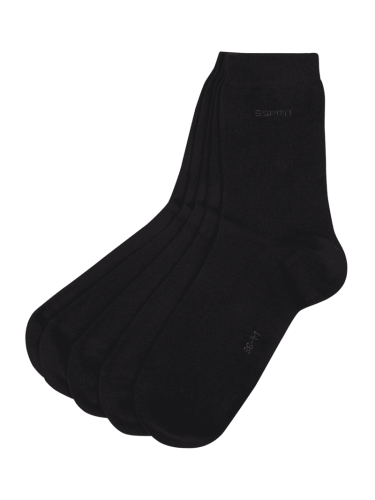Esprit Socken im 5er-Pack in Black, Größe 36/41
