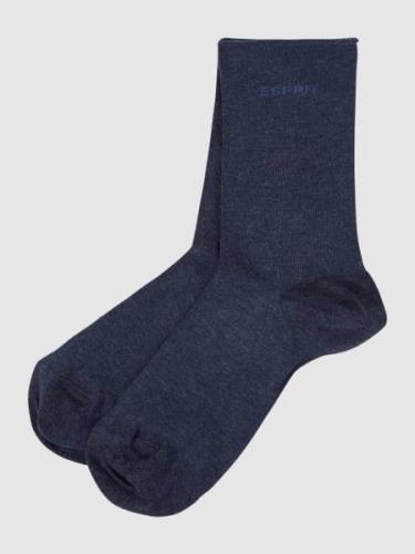 Esprit Socken im 2er-Pack in Blau Melange, Größe 39/42
