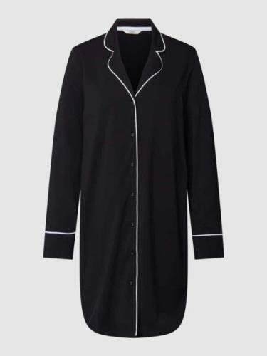 Esprit Nachthemd mit Umlegekragen Modell 'Beautiful Basics' in Black, ...