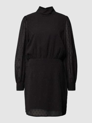 Esprit Minikleid mit Stehkragen in Black, Größe 34