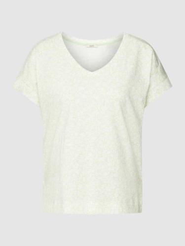 Esprit T-Shirt mit Allover-Muster in Hellgruen, Größe S